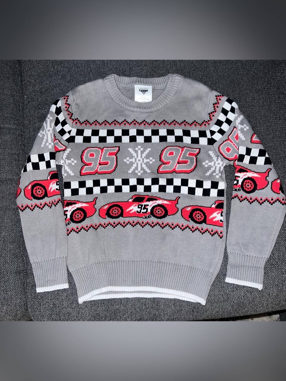Disney cars lightening McQueen Christmas sweater